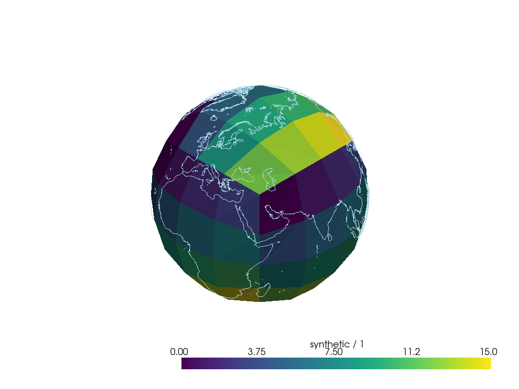 A GeoVista plot of low-res sample data.